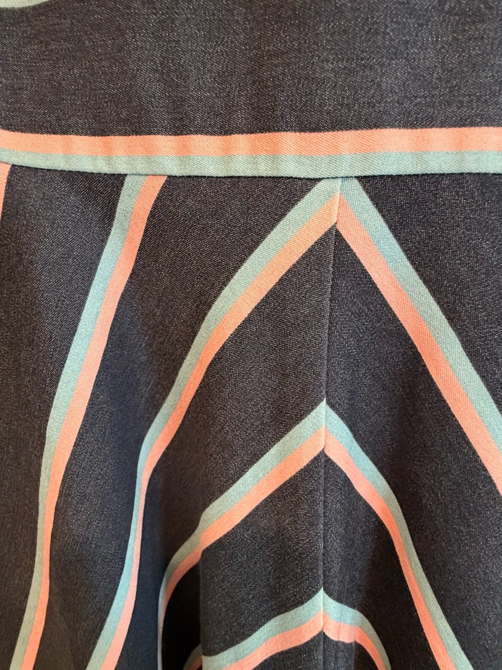 Eliza J Navy Striped Midi Dress with Pink & Light Blue Accents - Picture 4 of 7